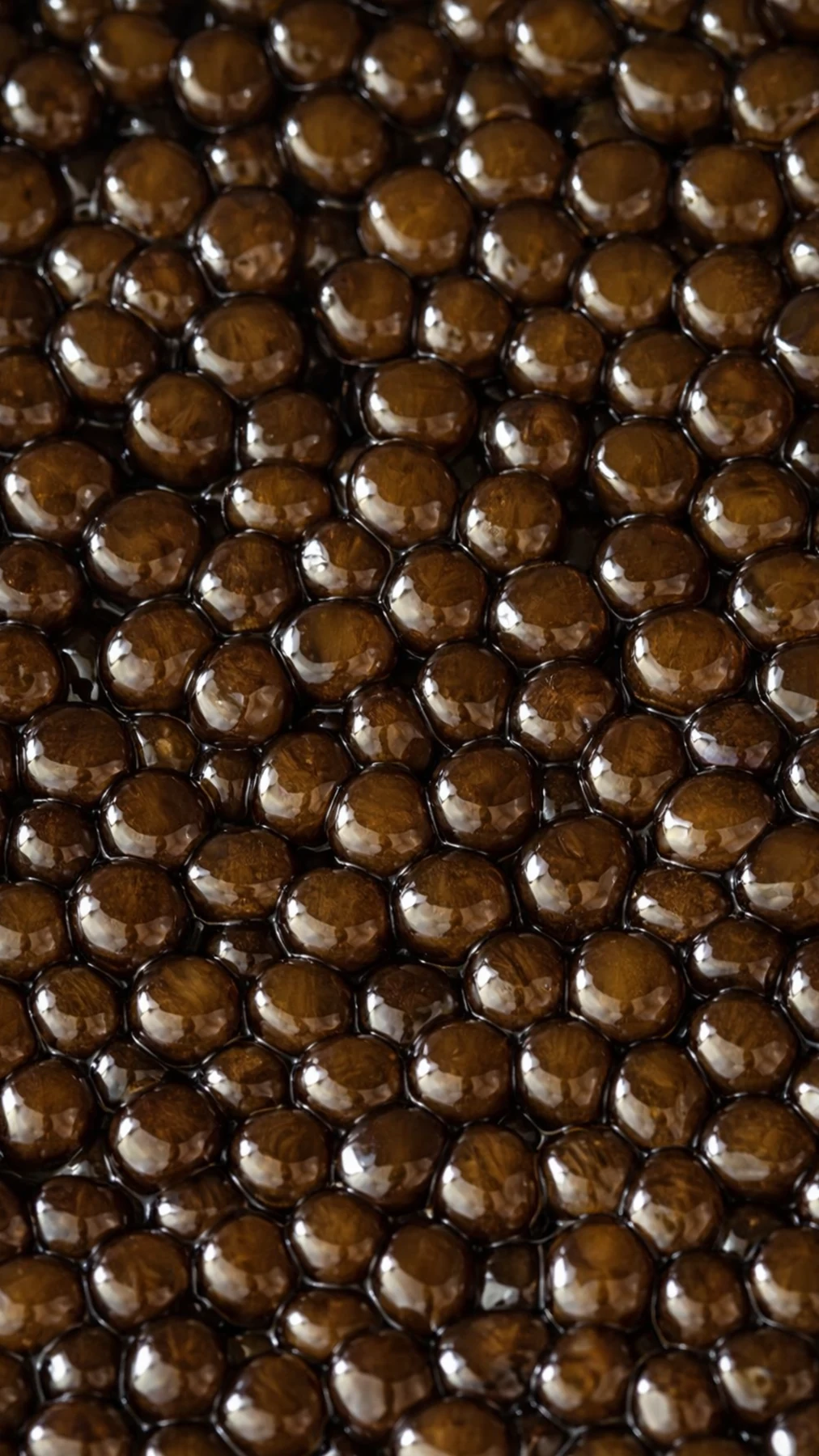 Close-up of Cofré Beluga caviar pearls